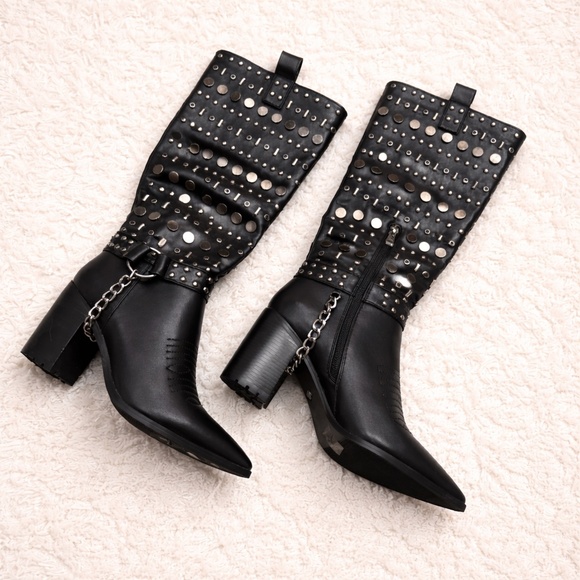Julette Studded Pointed Toe Boot - Picture 2 of 3